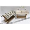 Image 1 : PAIR OF WOODEN BIRD FEEDERS