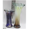 Image 1 : 2 LARGE ART GLASS VASES
