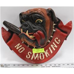 VINTAGE NO SMOKING LANDING BULLDOG PLAQUE