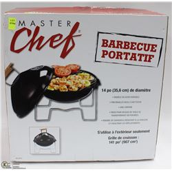 NEW MASTERCHEF PORTABLE CHARCOAL GRILL 14"D