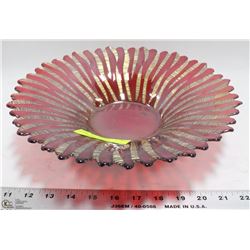 LARGE RED AND GOLD CENTERPIECE BOWL