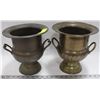 Image 1 : SET OF HEAVY BRASS FLOWER PLANTERS