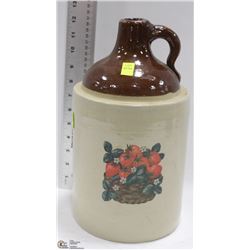 ANTIQUE POTTERY JUG 13" TALL (MOONSHINE JUG)