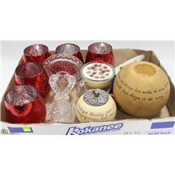 FLAT OF CANDLES AND CANDLE DISPLAYS