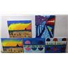 Image 1 : SET OF 5 OIL CANVAS PAINTINGS