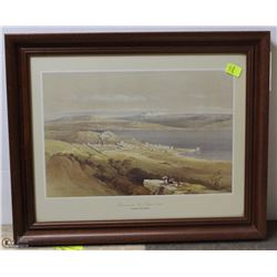 LITHOGRAPH BY DAVID ROBVERTS "TIBERIAS ON THE SEA