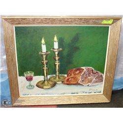 FRAMED THANKSGIVING THEMED PAINTING