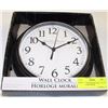 Image 1 : HERALD AND BARNES WALL CLOCK NEW   BLACK FRAME