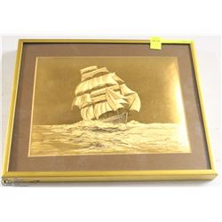 FOIL SAILBOAT PICTURE 8"X11"