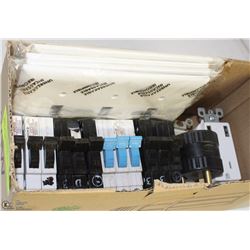 BOX OF ELECTRICAL INCLUDING BREAKERS