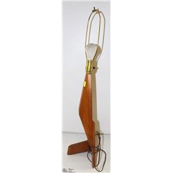 VINTAGE WOOD LAMP WITH NO SHADE