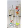Image 1 : LOT OF 2 GALLILEO THERMOMETERS IN GLASS TUBES