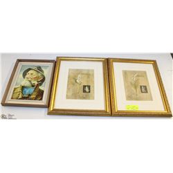 SET OF 2 FABRICE DE VILLENEUVE FRAMED MATTED