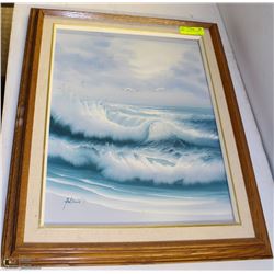 21 X 25 "WAVES" OIL ON CANVAS