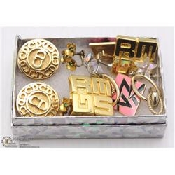 BOX OF VINTAGE CLIP ON EARRINGS