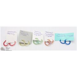 BOX OF ASSORTED STERLING SILVER HOOP EARRINGS W/