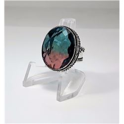 #18 - OVAL TOURMALINE RING SZ 8