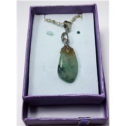 #21 - SOFT GREEN NATURAL AGATE PENDANT