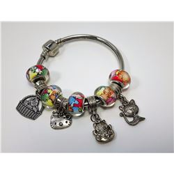 #14 - PANDORA STYLE KITTY THEMED BRACELET