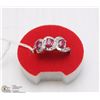 Image 1 : 167-RED RUBY & CZ  RING .925 STERLING SILVER