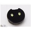 Image 1 : 148-NATURAL PERIDOT EARRINGS .925 STERLING SILVER