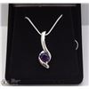 Image 1 : 80-GENUINE AMETHYST .925 STERLING SILVER PENDANT