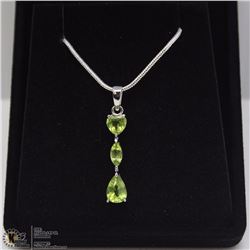 103-GENUINE PERIDOT .925 STERLING SILVER PENDANT