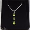 Image 1 : 103-GENUINE PERIDOT .925 STERLING SILVER PENDANT
