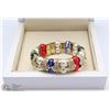Image 1 : DESIGNER BRACELET W/CZ'S & MULTI-COLOUR