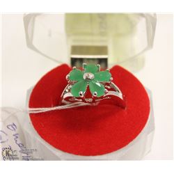 #77 GREEN EMERALD GEMSTONE RING