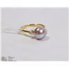Image 1 : #54  FRESH WATER PEARL RING .925 STERLING SILVER
