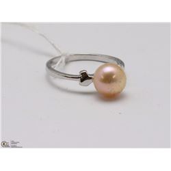 #46 FRESH WATER PEARL RING .925 STERLING SILVER
