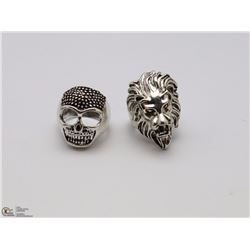 LOT OF 2 BIKER RINGS