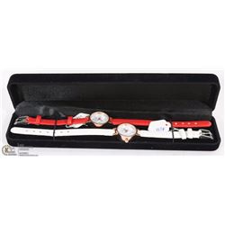 #8-2 WOMENS WATCHES GO GOEY RED AND WHITE STRAP