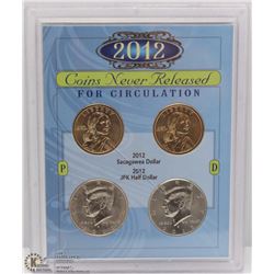 2012 COINS NEVER RELEASED FOR CIRCULATION