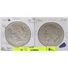 Image 1 : US 1923 & 1926 LIBERTY PEACE DOLLARS
