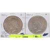Image 1 : US 1922 & 1923 LIBERTY PEACE DOLLARS