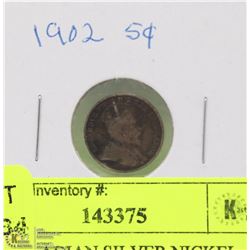 1902 CANADIAN SILVER NICKEL