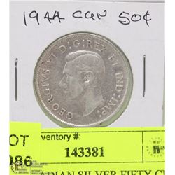 1944 CANADIAN SILVER FIFTY CENT PIECE