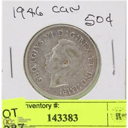 1946 CANADIAN SILVER FIFTY CENT PIECE