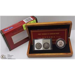 67) RCM 100TH ANNIVERSARY COIN & STAMP SET IN