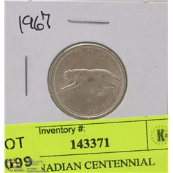 1967 CANADIAN CENTENNIAL SILVER QUARTER