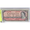 Image 1 : 1954 CANADIAN $2.00 BANK NOTE