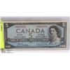 Image 1 : 1954 CANADIAN $5.00 BILL