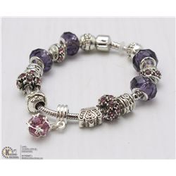 PURPLE THEME PANDORA STYLE BRACELET