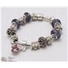 Image 1 : PURPLE THEME PANDORA STYLE BRACELET
