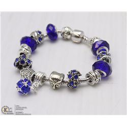 BLUE THEME PANDORA STYLE BRACELET