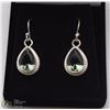 Image 1 : 133-OLIVE TOURMALINE GEMSTONE EARRINGS