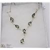 Image 1 : 132-OLIVE TOURMALINE GEMSTONE NECKLACE