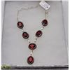 Image 1 : 140-ROYAL RED GARNET GEMSTONE NECKLACE
